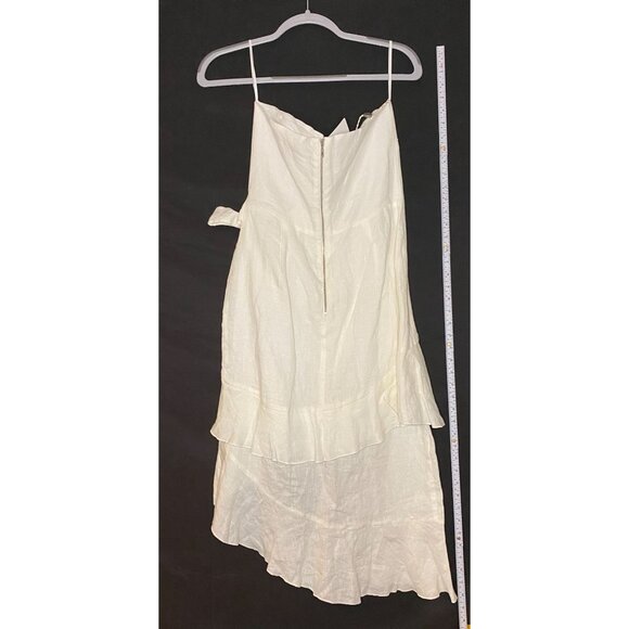 Bec + Bridge Women's Asymmetrical Ruffle Midi Dress White Size 6‎ - Picture 3 of 4